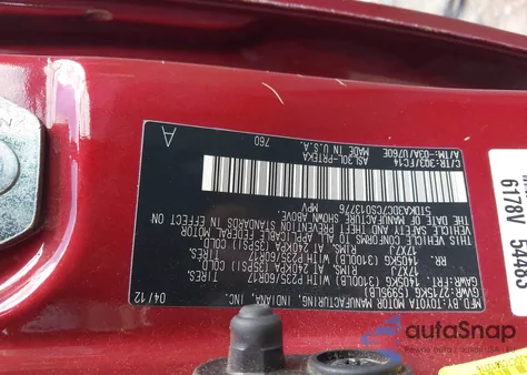 2012 Toyota Sienna Le 8 Passenger из США, поврежденный, VIN 5TDKA3DC7CS013776